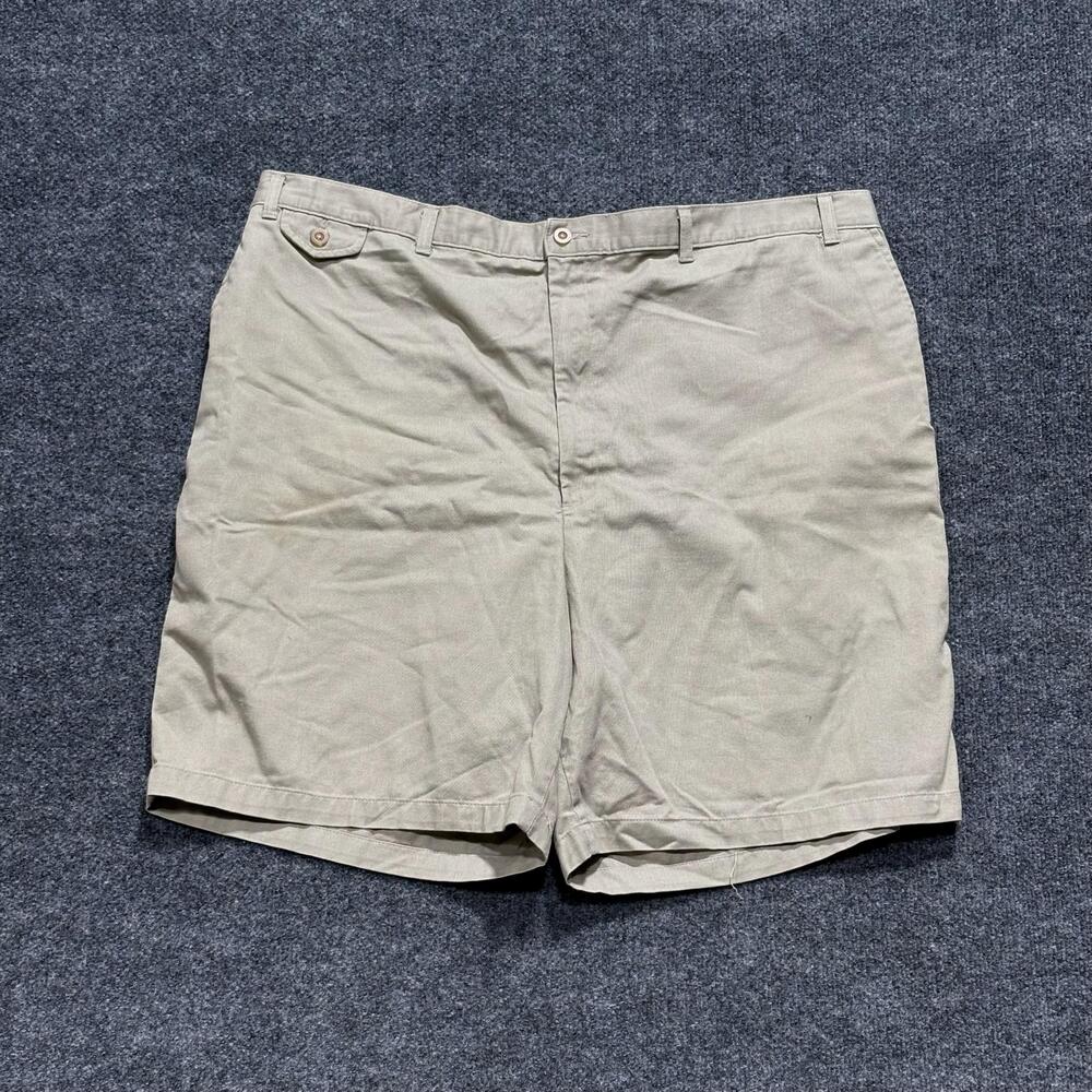 TownCraft Shorts Mens 41 Beige Elastic Waist Chino Cotton Blend Casual Summer